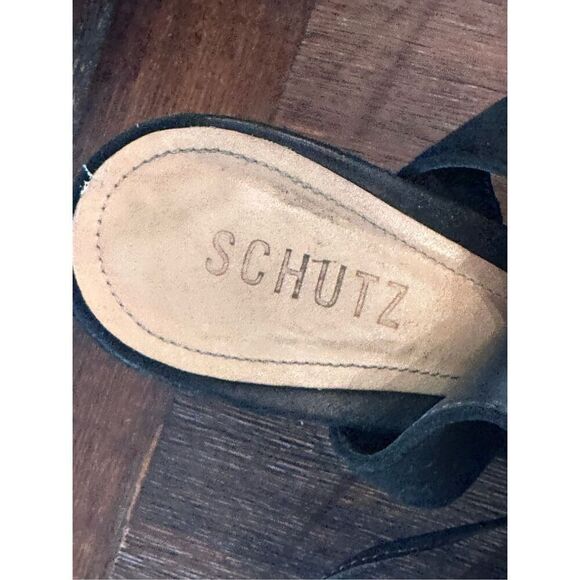 SCHUTZ Suede Darby Lace-Up Heeled Sandals - Picture 6 of 8